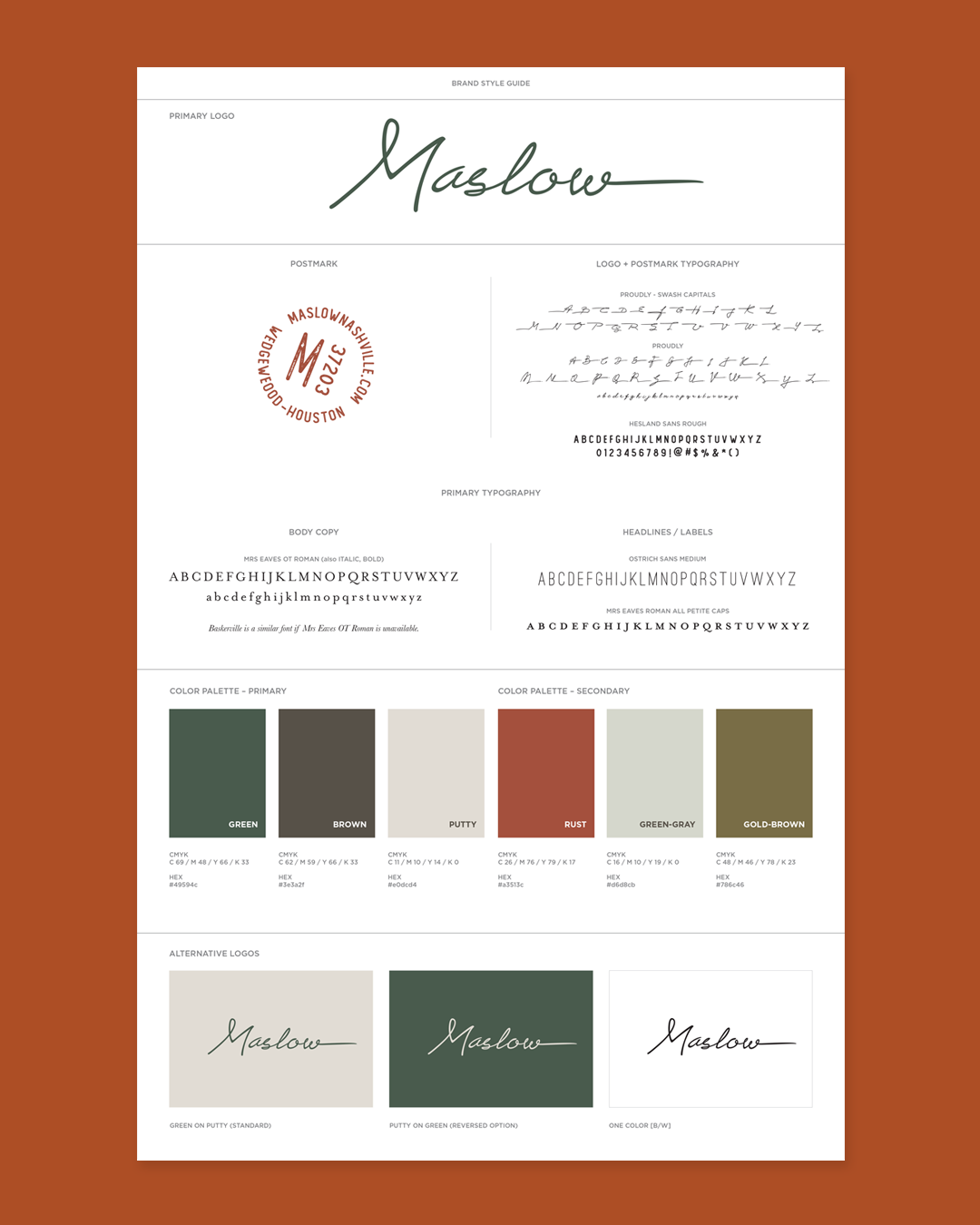 Maslow | Brand Style Sheet
