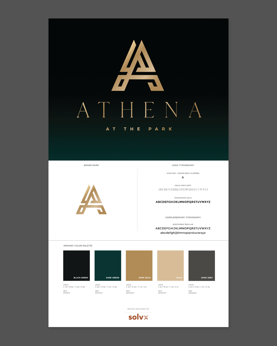 Athena at the Park | Brand Style Sheet